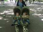 Двойняшки в камуфляжной коляске получили Георгиевские ленты в Шахтах