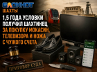 1,5 года условного срока получил шахтинец за покупку мокасин, телевизора и ножа с чужого счета