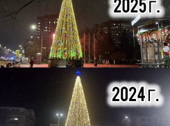 В этом году в Шахтах новая ёлка, но она ничем не отличается от старой