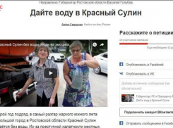 Жители соседнего с Шахтами Красного Сулина тоже написали петицию Путину