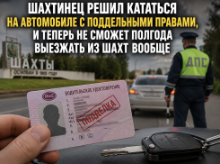 Шахтинец купил в интернете поддельные права и теперь полгода не сможет выезжать из города
