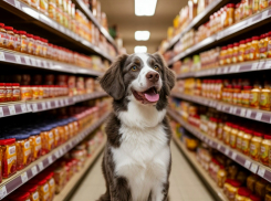 На полках вместо продуктов в магазинах лежат собаки в Шахтах