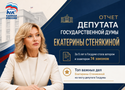 Политика с человеческим лицом: главные инициативы Екатерины Стенякиной за 5 лет работы в Госдуме 