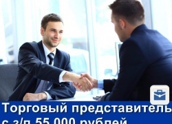 Компания ищет торгового представителя с зарплатой более 55 000 рублей