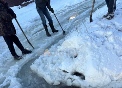 Переулок Алма-Атинский в Шахтах затоплен из-за порыва трубопровода уже более двух месяцев