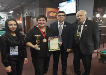 Шахтинка стала бронзовым призёром по русскому бильярду