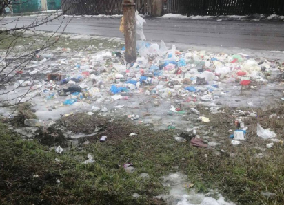 Улица Тамбовского в Шахтах превратилась в мусорную свалку