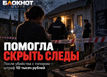 На Дону после убийства с топором женщина помогла скрыть следы преступления — получила штраф 10 тысяч рублей