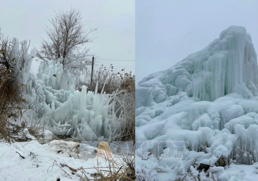 Авария на трубопроводе стала очередным арт-объектом в Шахтах 
