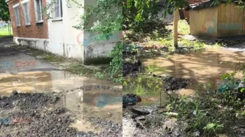 Детский дом и дворы затапливает в Шахтах из-за аварии на водопроводе