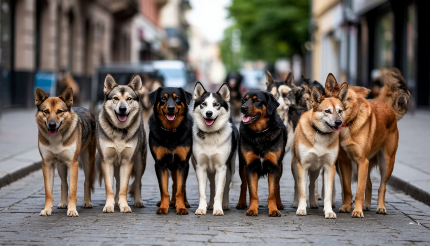 Агрессивная стая собак нападает на людей на улице Фадеева в Шахтах
