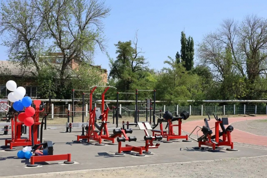 Новую спортивную площадку ГТО открыли в поселке Красина в Шахтах